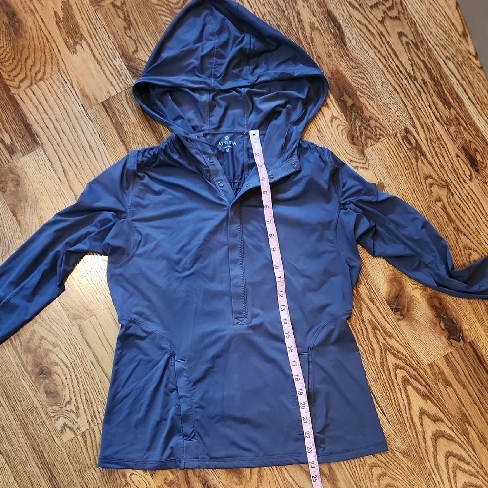 Athleta Women's Dark Gray Hooded Jacket Med - Picture 5 of 6